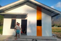 Salah satu hunian sementara (Huntara) bagi warga terdampak gempa bumi di Bugis, Kelurahan Rana Loba