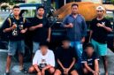 Tim URC Resmob Polres Flores Timur bersama terduga pelaku dan barang bukti terkait kasus dugaan pencurian ternak yang melibatkan wilayah hukum Polres Flores Timur dan Polres Sikka (Humas)